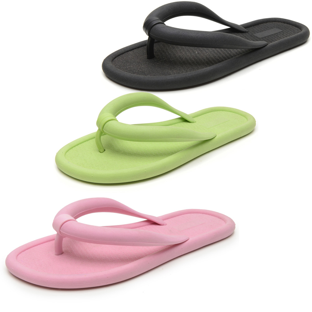 Kit 3 Pares Chinelo Feminino Flip Flop Cores Variadas