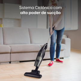 Aspirador de Pó Vertical Perfect Clean 2 em 1 Elgin Preto Desmontável 110V