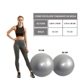 Bola Pilates Yoga Abdominal Ginastica Fitness 75 cm