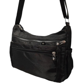 Bolsa Lateral Transversal Lisa Casual 3 Compartimentos