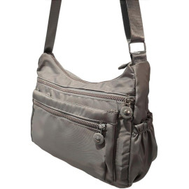 Bolsa Lateral Transversal Lisa Casual 3 Compartimentos