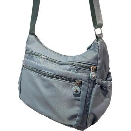 Bolsa Lateral Transversal Lisa Casual 3 Compartimentos