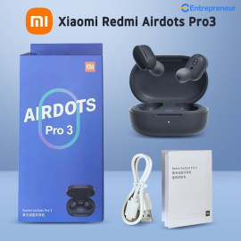 Fone Xiaomi Redmi AirDots 3, Bluetooth 5.2, TWS, com Carregamento sem fio, Cancelamento de Ruído (Preto)