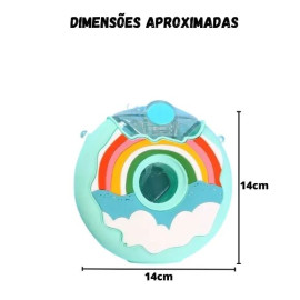 Garrafa de água Donut Tik Tok de 380 ml com canudo para crianças, livre de BPA e à prova de vazamento, copo esportivo com palha, garrafa infantil com alça de ombro (Verde e Rosa)