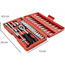 Kit De Ferramentas Com 46 Peças Com Maleta