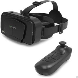 Óculos de Realidade Virtual Vr Shinecon G10 3d Com Controle Bluetooth Compatível Com Android e IOS