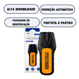 Scanner Detector Parede Profissional Portátil Viga Tubo Madeira Fio Metal Cor Amarelo Alta Sensibilidade