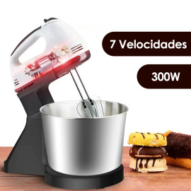 Batedeira De Bolo Tigela Prática Cozinha 7 Velocidades 2 Litros 300w 110V