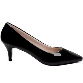 Sapato Scarpin Salto Fino Preto (Preto/Branco/Bege)