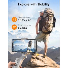 Estabilizador Hohem Gimbal iSteady XE para Smartphone, 3 eixos, dobrável ultraleve para Android e iPhone 14 Pro Max, introdução de uma tecla