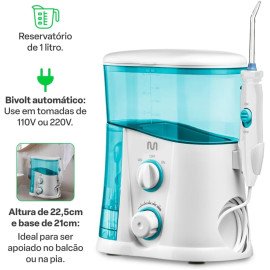 Irrigador oral Multilaser HC038 branco e azul 110V/220V