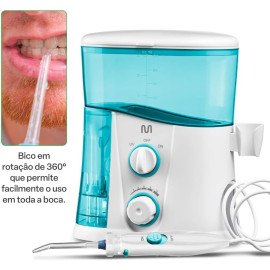 Irrigador oral Multilaser HC038 branco e azul 110V/220V