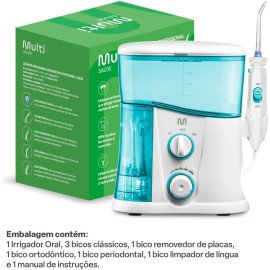 Irrigador oral Multilaser HC038 branco e azul 110V/220V