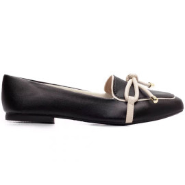 Mocassim Feminino Rasteiro Preto