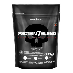 Suplemento Whey Protein 7Blend Refil Black Skull 837g