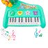 Teclado Piano Musical Brinquedo Infantil Divertido Som Luzes Carrossel