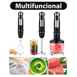 Mixer 4 em 1 Batedor Fue Miniprocessador Triturador Inox 600W